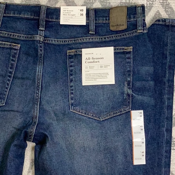 GoodFellow CoolMax All Season Big & Tall SlimStraight Distressed Jeans 40/36 - Picture 9 of 9